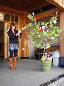 七福神めぐり　おねがいリングの木